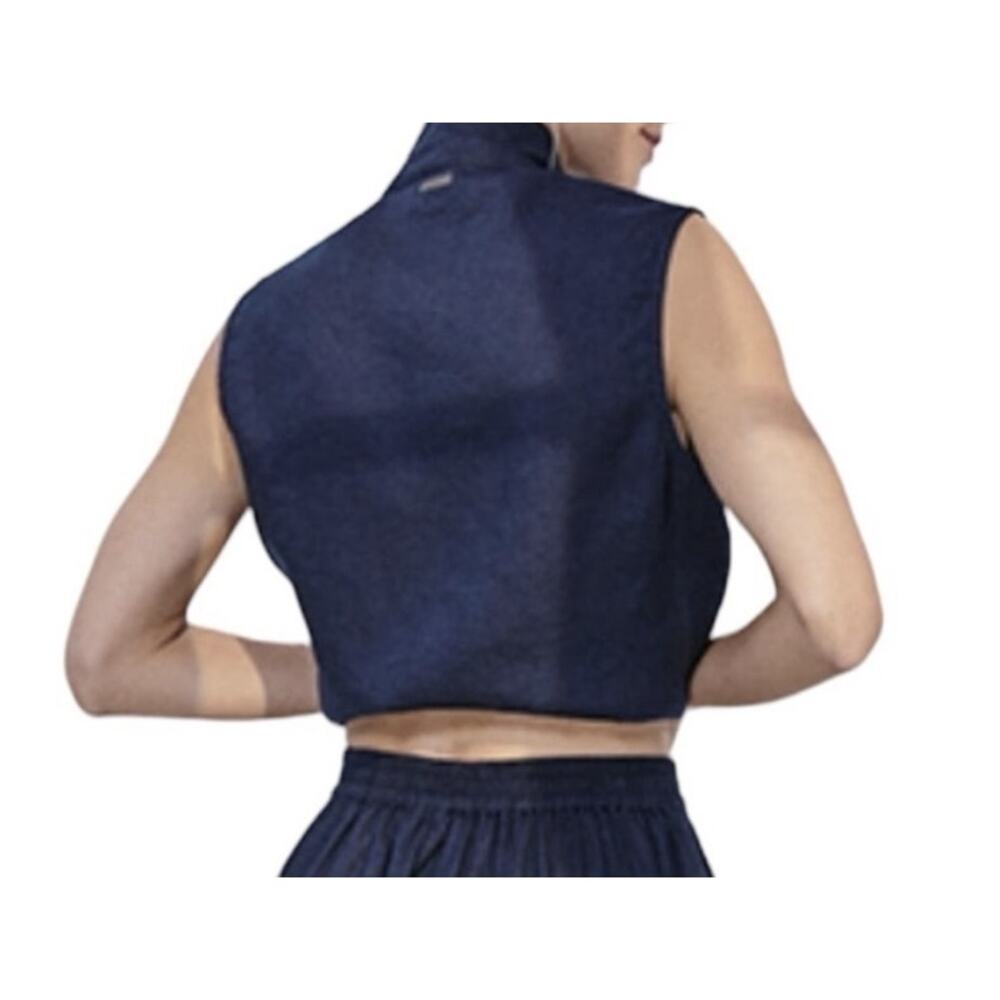 Lunya Sleeveless Linen Shirt Navy Blue Large NWT - Picture 2 of 4